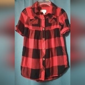 Old Navy Red and Black Checkered Dress.